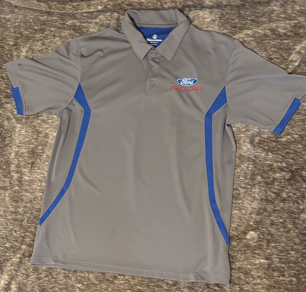 FORD Performance Logo Polo Tee Shirt Men’s Size Large