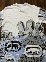 Ecko Unltd The Graffiti Tee White All Over Print Size Medium Excellent Condition