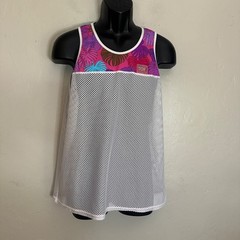 TOF Paris Mesh Tank Top Large 40-42″ chest Gently worn 86% polyamide/14% elastan