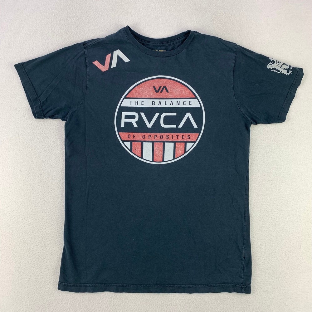 RVCA T-Shirt Men Medium Black Artist Network Program Graphic Tee Skater Casual
