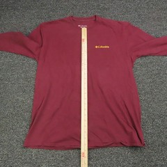 Columbia Shirt Mens Size Large Red Maroon Long Sleeve Casual Outdoors