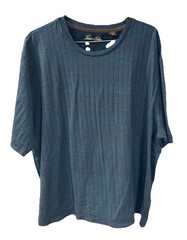 TASSO ELBA Men’s Dark Slate Blue Short Sleeved T-Shirt Cotton XL