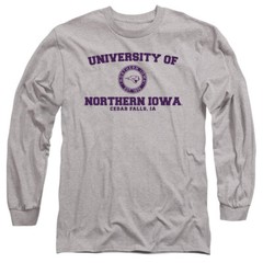 Uni of Northern Iowa Adult Long Sleeve T-Shirt Circle, Athletic Heather, S-3XL