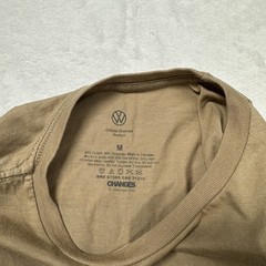 Volkswagen Save Gas Drive a VW Beetle Graphic T-Shirt Tan Mens Medium