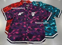 A BATHNIG APE Men’s COLOR CAMO WARM UP SS SHIRT 1M30132314 bz