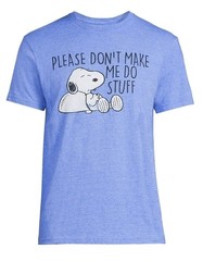 Peanuts Snoopy Men’s & Big Men’s Short Sleeve Tee Shirt☆Size Small