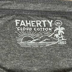 Faherty Cloud Cotton Henley Shirt Men XL Charcoal Gray Pullover Pima Cotton Soft