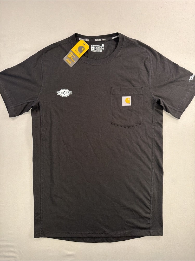 NWT Carhartt Force Relaxed Fit Pocket T-shirt Men’s Small Black Logo