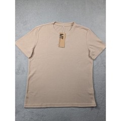 Nitagut Mens Tan Waffle Knit Crewneck Short Sleeve T-Shirt Size Medium NEW