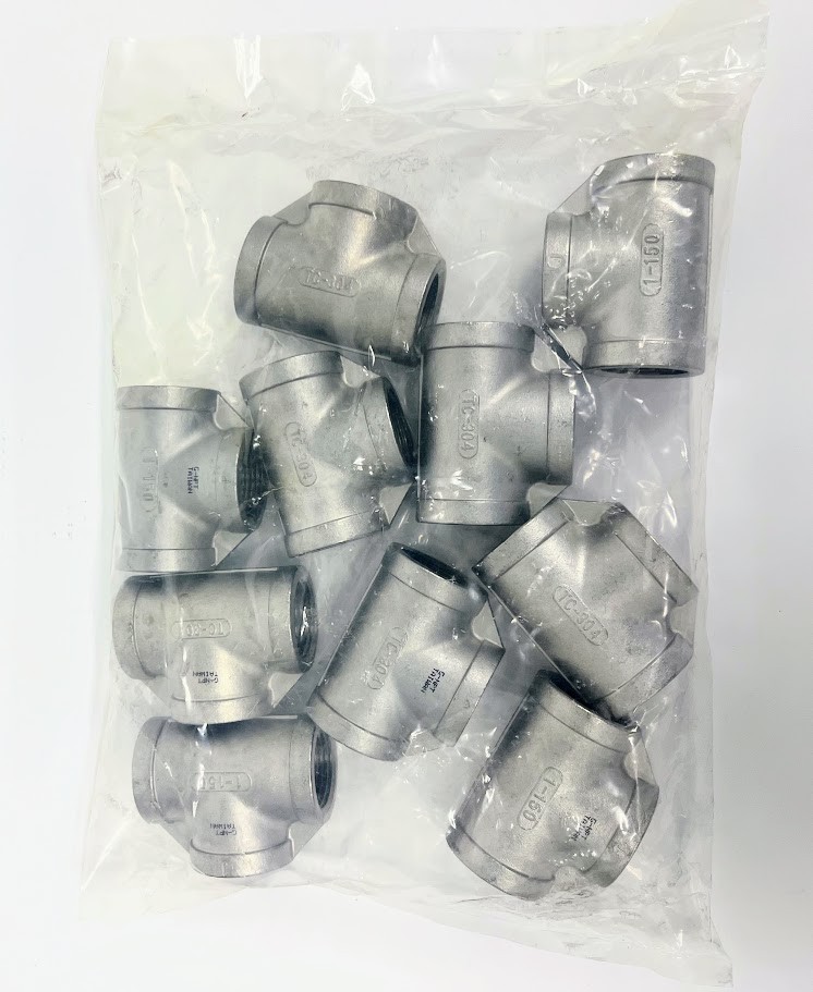 10X 1″ NPT Tee 3-Way Female Threaded Pipe Fitting 304 Stainless Steel Class 150