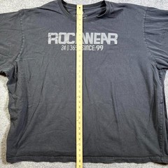 VINTAGE Rocawear Classic T-Shirt Mens 6X Big Tall Black Graphic Print Oversized