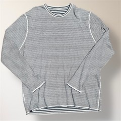 Faherty XXL Reversible Cloud LS Tee Stone Peak Stripe Pima Cotton Soft Coastal
