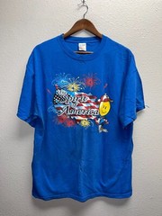 Vintage Walmart Shirt The Spirit Of America Smiley Graphic Blue Tee Gildan XL