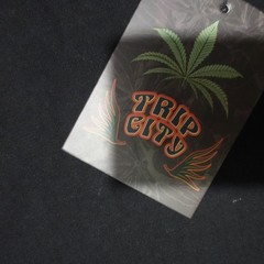 NWT Trip City Sativa Mens Size L AOP Graphic Print New Black Colorful California