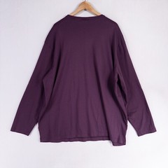Murano T Shirt Men 4XT Dark Purple Liquid Cotton Long Sleeve Casual Soft Comfort