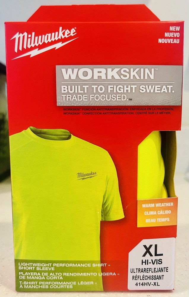 Milwaukee Workskin Lightweight Performance Shirt – Short Sleeve Hi Vis Yellow