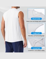 3 Pack Mens Sleeveless Quick Dry Tank Tops for Gym Workout Running Beach Sport