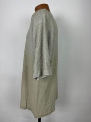 Vintage Fieldmaster Knit T-Shirt Men Large Beige Striped Acrylic Blend Minimal