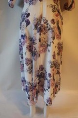*Womens Veromia Occasions White Purple Off Shoulder Floral Maxi Dress 12