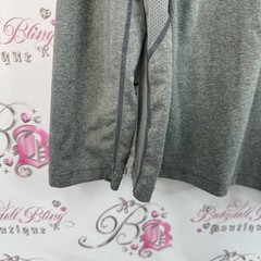 Nike long sleeve shirt dri fit grey silver Pro Combat Men’s Long Sleeve Gray Tee