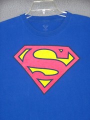 Superman Shirt Adult Large Blue Retro Graphic Cotton Logo S Comics Movie Mens