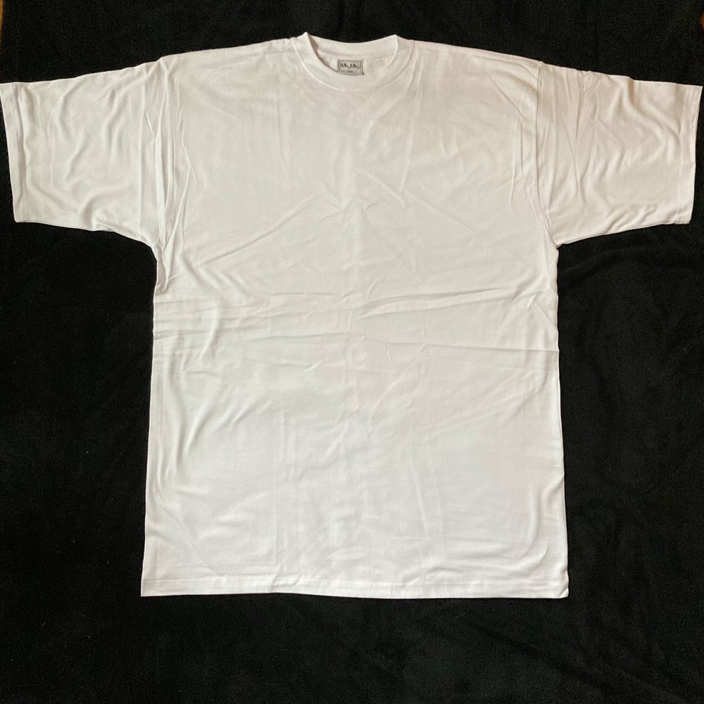 3-pack of MEN’S 3XL casual everyday CREW neck WHITE 100% COTTON T-SHIRTS