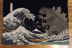 Godzilla Toho Wave Limited Edition t-shirt Japanese Traditional Slub Cotton