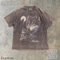 Wolf Alaska Vintage Graphic Animal Nature Comfort Tee