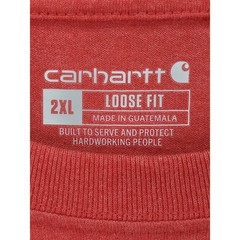Carhartt Loose Fit Long Sleeve Shirt Mens Size 2XL Red Workwear Heavyweight K231