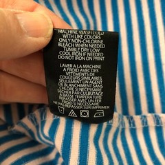 ALAB Mens Novelty Embroidered Pullover Shirt Size L Multicolor Stripe Eat Dirt F
