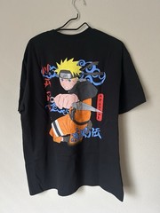 Naruto Shippuden Men’s Medium Black Shirt Tee Anime Double Sided
