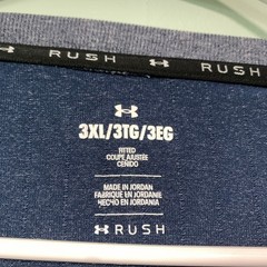 Under Armour Mens 3XL T-Shirt Rush Seamless Navy Blue Fitted Athletic Training