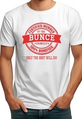 CERTIFIED MEMBER BUNCE FAMILY NAME MENS T-SHIRT GIFT
