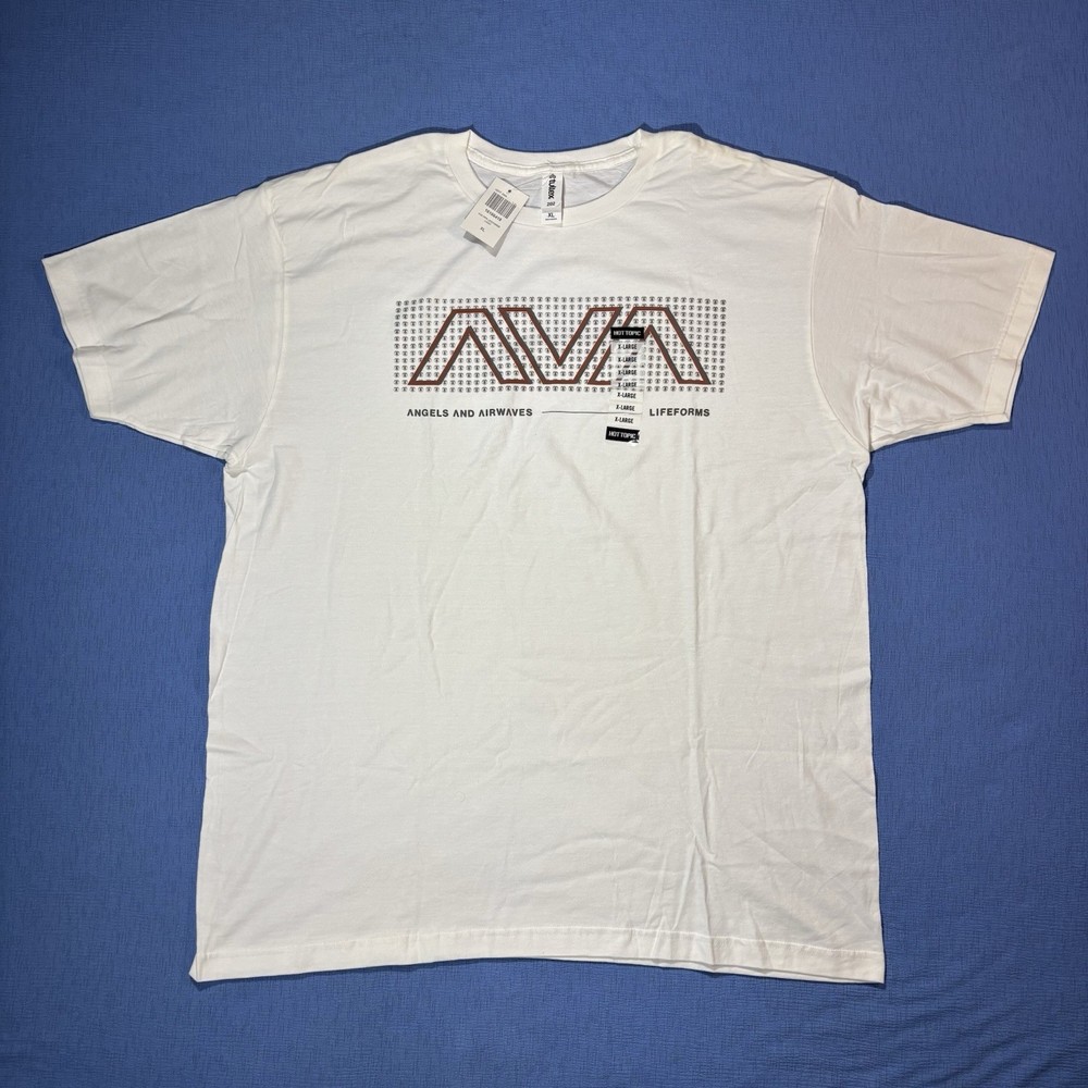 Angels and Airwaves Lifeforms White Adult Size XL Band T-Shirt Tom Delonge