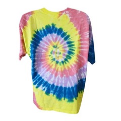 Gildan Ultra Cotton Tie Dye T-Shirt Men’s XL Rainbow Spiral Heavyweight Cotton