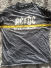 2004 AC/DC 1980 Back in Black North America Tour T-Shirt Tee Double-Sided Med