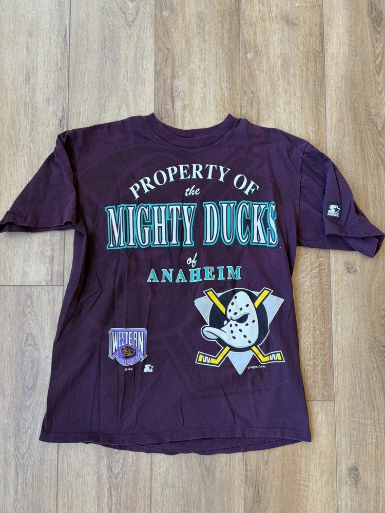 Vintage Starter Mighty Ducks T Shirt Size Large