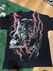Dark Sport “Trust Your Instinct” Premium Oversized Shirt Black / Red Lightning