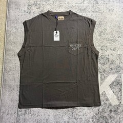 Gallery Dept Muscle Tee Size Medium Charcoal Grey Sleeveless Pocket Logo Shirt