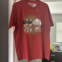 UNIQLO ONE PIECE EGGHEAD ISLAND 25TH ANNIVERSARY DARK ORANGE TSHIRT SIZE L NWT