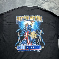 Vintage 7.62 Design T Shirt Operation Iraqi Freedom Black Freedom Restored
