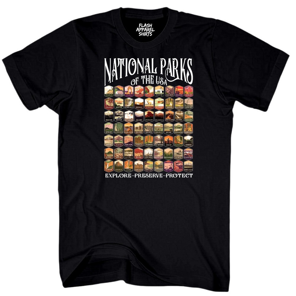 National Parks T Shirt Explore Preserve Protect Park Collection Camping Hiking