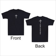 Christian Bible Faith Cross Front and Back Print Men’s T-Shirt