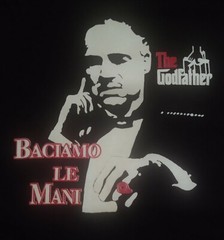 VTG The Godfather Baciamo Le Mani Kiss the Hand Italian T-Shirt XL Marlon Brando