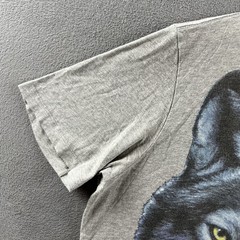 Diesel Shirt Mens Large Gray Short Sleeve Crewneck Nature Wolf Graphic Tee Top
