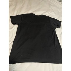 Mens Black Distressed American Flag Graphic T-Shirt Short Sleeve Crew Neck Tee M