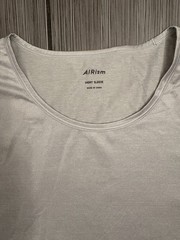 Uniqlo AIRism Crew Neck Short Sleeve T-Shirt Men’s XL Silver Cooling Quick Dry