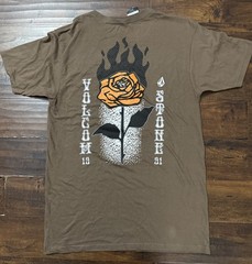 NWT Volcom Dooms Day Rose Short Sleeve T-Shirt Brown Men’s Size Medium. C2