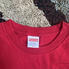 Supreme Red Bloom FW17 Graphic Logo Cotton Knit Crew Long Sleeve T-Shirt Size M