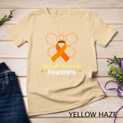 Butterfly Orange Ribbon Multiple Sclerosis Awareness Unisex T-shirt